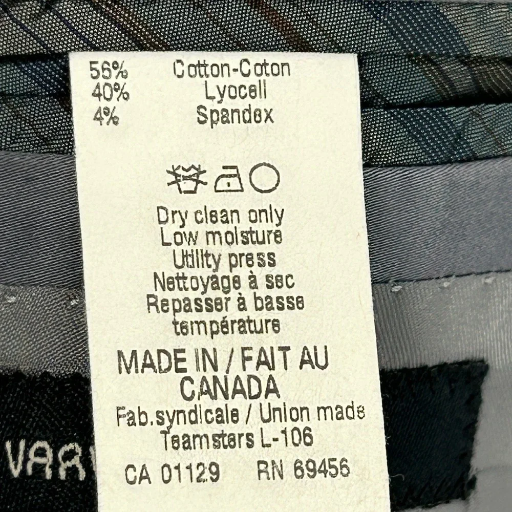 John Varvatos USA Blazer Jacket Sport Coat Men's 42R Gray 2 Button